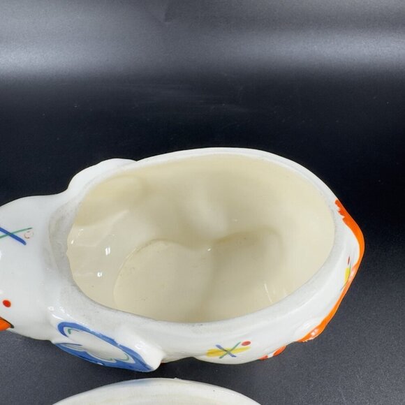 Antique German Pottery Elephant Shaped Sugar And Creamer Set Marked Germany VTG - Picture 10 of 16